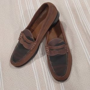Bass Weejuns Penny Loafers Brown Camo 11
